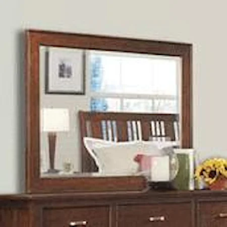 Solid Cherry Framed Landscape Mirror